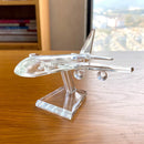 GobekUsa Crystal Aircraft Figurine Glass Airplane Collectible Home Decor