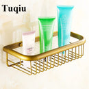 GobekUsa Gold Brass Bathroom Shelf with Soap Holder 30cm/45cm