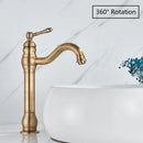 GobekUsa Antique Brass Basin Faucet Single Handle Bathroom Mixer Tap