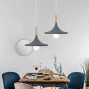GobekUsa Industrial Gray Pendant Light with LED for Living Room, Foyer - Modern Luminaire