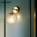 GobekUsa Gold Glass Ball Wall Lamp | Nordic Mirror Sconce Indoor Lighting