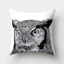GobekUsa Cute Owl Cushion Pillow Cover for Home Sofa Bedroom Decor