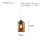 Nordic Smoky Gray Glass Pendant Light