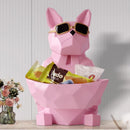GobekUsa Cool Dog Tissue Box Holder with Storage Box Home Office Decor Dog Figurine