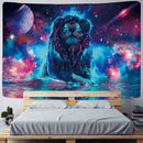 GobekUsa Lion Psychedelic Art Tapestry for Home Decoration Hippie Bohemian Living Room Wall Art