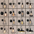 GobekUsa Black Cage Guard Wall Sconce LED Lamp Indoor Retro Lighting Fixture