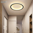 GobekUsa Black Led Ceiling Light for Home Entryway - Modern Balcony Indoor Lamp