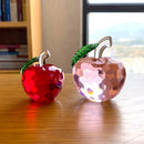 GobekUsa 3D Crystal Yellow Apple Glass Paperweight Figurine Ornaments - Office Desktop Decoration