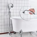 GobekUsa Black Bathtub Faucet Hot Cold Water Mixer Taps Shower Set Floor Mounted