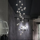 GobekUsa Bubble LED Chandelier: Modern Art Glass Ball Lighting for Home, Hotel, Hallway