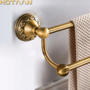 GobekUsa Antique Brass Towel Holder Single Bar Rack. Solid Aluminium Rail, 30/40/45/50/60cm.