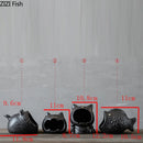 GobekUsa Cartoon Cat Ceramic Ashtray for Household, Living Room - Large Capacity, Anti-Fly Ash