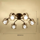 GobekUsa Black Iron Cage Chandelier: Adjustable Spider Design Modern Ceiling Lamp