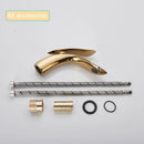 GobekUsa Golden Rose Bathroom Faucet Waterfall Basin Mixer Taps - Luxury Single Hole