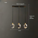 GobekUsa Crystal Copper Black LED Chandelier for Dinning Room
