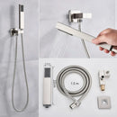 GobekUsa Brushed Nickel Shower System with Rain Shower Head for Wall Mounted Bathroom