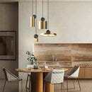GobekUsa Golden LED Pendant Light for Dining Room, Living Room, Bedroom, and More