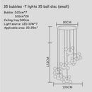 GobekUsa Bubble Glass LED Chandelier for Kids Room Kitchen Office Restaurant