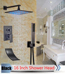 GobekUsa LED Rainfall Shower Set with Handheld Spray and Tub Spout