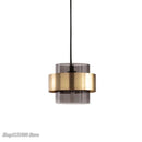 GobekUsa Gold Glass LED Pendant Lights: Modern Nordic Cylindrical Design for Home Decor Fixtures