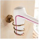 GobekUsa Antique Bronze Carved Bathroom Accessories Set: Towel Rack, Paper Holder, Toilet Brush Holder, Hooks