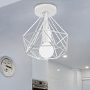 GobekUsa Iron Cage Ceiling Light Fixture Retro Nordic Design Home Kitchen Lamp