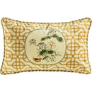 GobekUsa Chinese Peony Flower & Bird Print Vermilion Pillow Cover