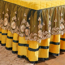 GobekUsa Crystal Velvet Bedspread Set with Super Soft Quilting & Lace Bedskirt