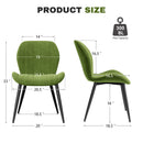Upholstered Dining Chairs, Set of 4 — Ribbed Suede with Metal Legs