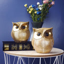 GobekUsa Golden Owl Figurines: Resin Animal Statues for Home Decor & Gifts