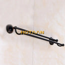 GobekUsa Antique Black Brass Double Towel Bar 30-60cm - YT-12298-H