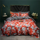 GobekUsa 1400TC Egyptian Cotton Bird Floral Bedding Set - Luxury 4Pcs
