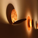 GobekUsa LED Gold Eclipse Circle Wall Lamp for Bedroom Living Room