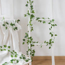 GobekUsa Artificial Hanging Christmas Garland Green Silk Leaves for Home Wedding Garden