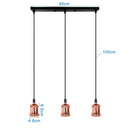 GobekUsa Industrial Loft LED Bar Pendant Light with E27 Socket for Kitchen Dining Room