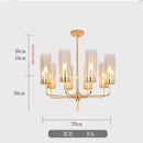 GobekUsa Glass Chandelier: Luxury Nordic LED Hanging Lamp for Living Room, Dining Room, Bedroom