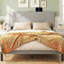 Headboard for Full Size Bed and Queen Geometric Upholstered Head Board by LJGDeals