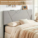 Headboard for Full Size Bed and Queen Geometric Upholstered Head Board by LJGDeals