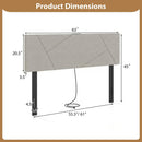 Headboard for Full Size Bed and Queen Geometric Upholstered Head Board by LJGDeals