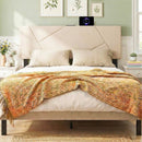 Headboard for Full Size Bed and Queen Geometric Upholstered Head Board by LJGDeals