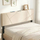 Headboard for Full Size Bed and Queen Geometric Upholstered Head Board by LJGDeals