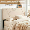 Headboard for Full Size Bed and Queen Geometric Upholstered Head Board by LJGDeals