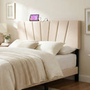 Headboard for Queen and Full Size Bed Geometric Upholstered Head Board by LJGDeals