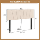 Headboard for Queen and Full Size Bed Geometric Upholstered Head Board by LJGDeals