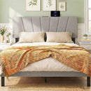 Headboard for Queen and Full Size Bed Geometric Upholstered Head Board by LJGDeals