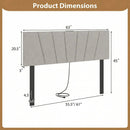 Headboard for Queen and Full Size Bed Geometric Upholstered Head Board by LJGDeals