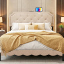 Headboard for Queen and Full Size Bed Tufted Upholstered Head Board by LJGDeals