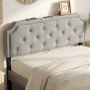 Headboard for Queen and Full Size Bed Tufted Upholstered Head Board by LJGDeals