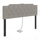 Headboard for Queen and Full Size Bed Rivet Tufted Upholstered Head Board by LJGDeals