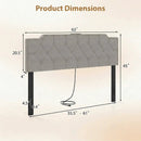 Headboard for Queen and Full Size Bed Rivet Tufted Upholstered Head Board by LJGDeals